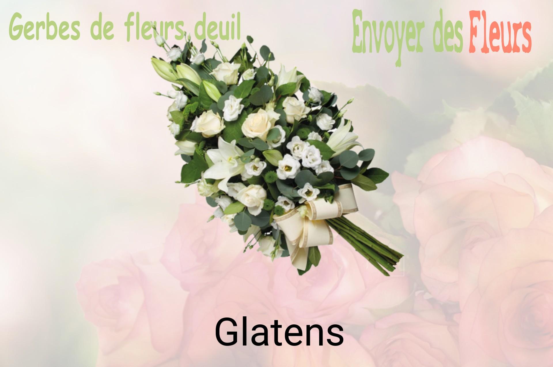 Gerbe de fleurs de deuil livrée à Glatens